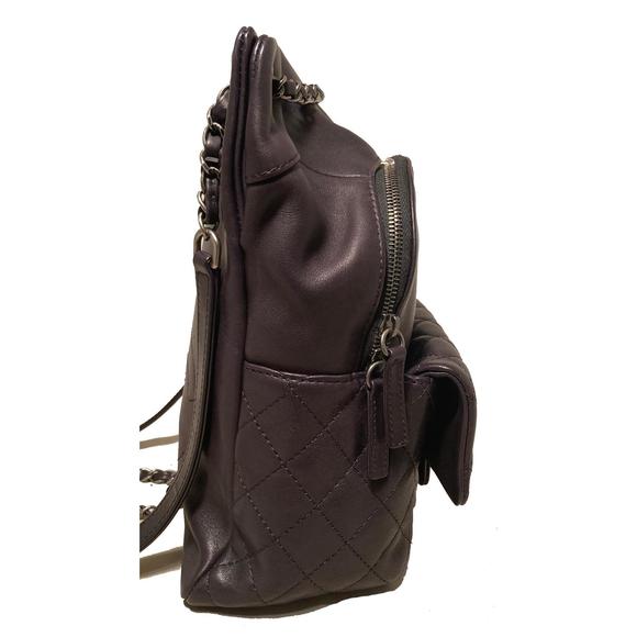 CHANEL Black Leather Drawstring Backpack - Picture 3 of 9